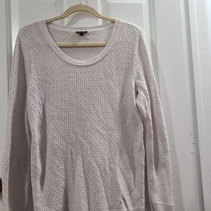 Talbots Cable Knit Large Off-White Long Sweater